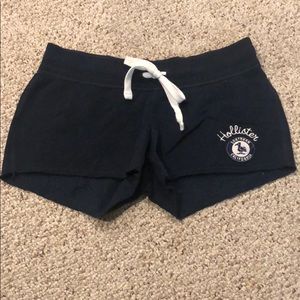navy hollister lounge shorts